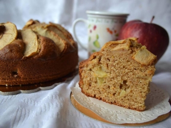 Torta integrale mele e arance senza burro